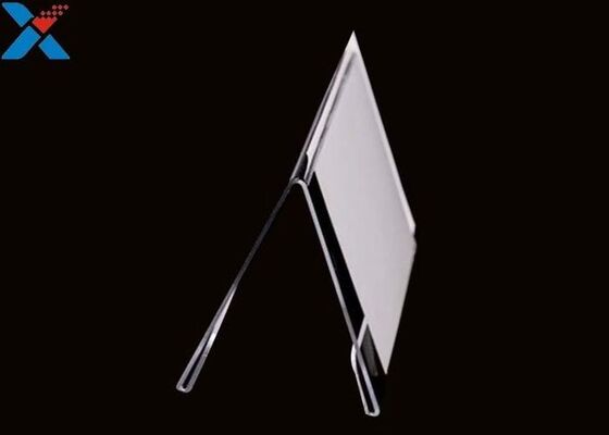खरीदें 3 मिमी वी आकार एक्रिलिक डिस्प्ले शीट साफ़ पर्सपेक्स टेबलटॉप साइन धारक online manufacture